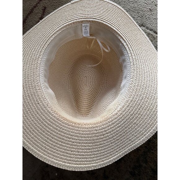 Lucky 7 Womens Straw Sun Hat With Tropical Band Made Of 100% Paper Lightweight & - Picture 3 of 4